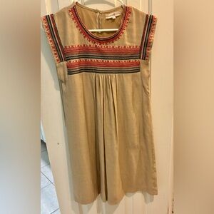 Altar'd State Tan Dress with Embroidery